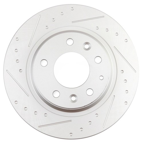 FOR 2003 2004 2005 MAZDA 6 SOLID,SLOTTED REAR BRAKE ROTORS AND CERAMIC PADS - Picture 4 of 6