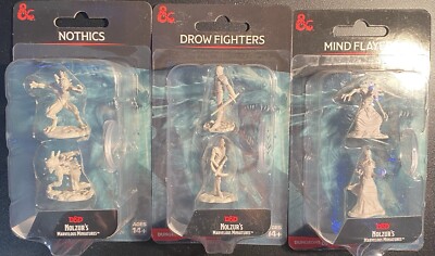 WizKids Nolzur's Marvelous Miniatures: Drow Combattenti | Miniatura Per Dungeons & Dragons | Pronta Da Dipingere