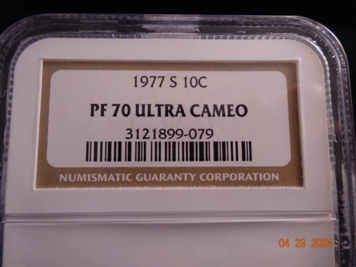 1977-S Roosevelt Clad Proof Dime NGC PF70 Ultra Cameo