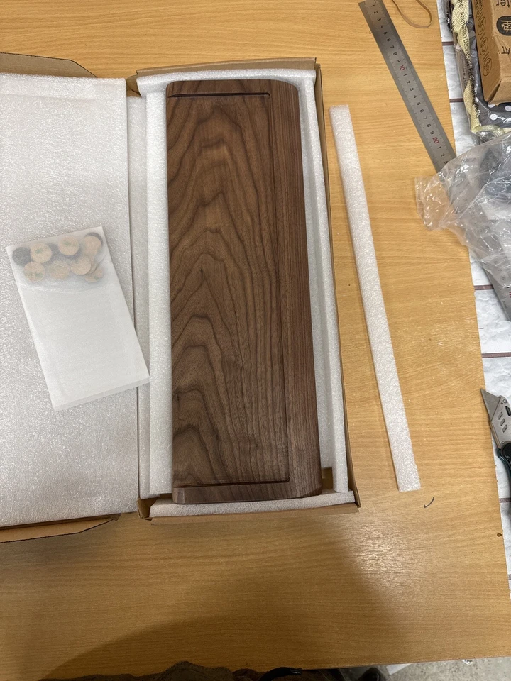 Premium Walnut Wooden Wrist Rest for Keyboard - Ergonomic Support - Image 2 of 4