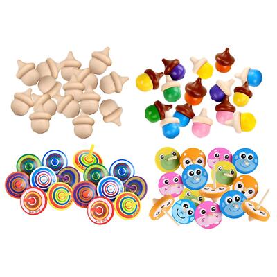 15x Hölzerner Kreisel Montessori Intelligence Development Toys