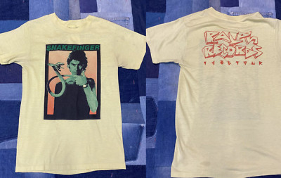 SNAKEFINGER ROCK BAND 70s Collection 2-sides Yellow T-shirt