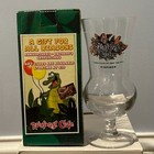 NEW IN BOX Rainforest Cafe Drinking Glass Hurricane Chicago Souvenir Logo Footed — photo 2