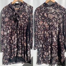 Zara Multicolor Floral Mini Dress Sz L