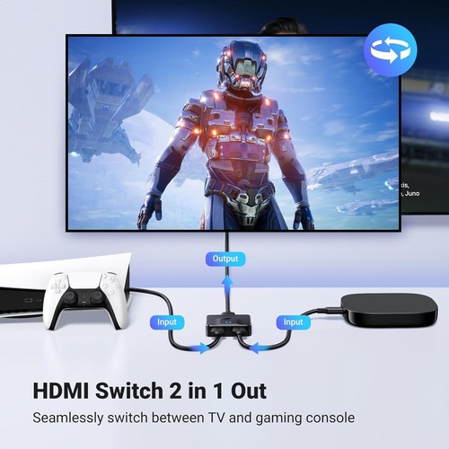 UGREEN HDMI Switch 2 in 1 Out 4K 60Hz Splitter, Bi-Directional HDMI Switcher 2 I - Picture 3 of 10