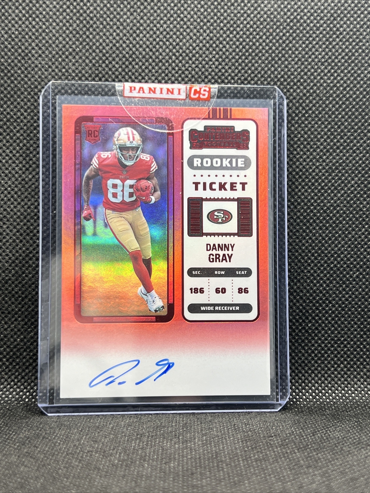 2022 PANINI CONTENDERS DANNY GRAY ROOKIE TICKET RED ZONE VARIATION SP RC AUTO