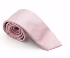 $105 Alfani Mens Solid Pink Slim Dress Silk Tie Skinny Classic Necktie 60x3
