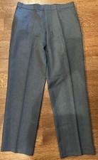 Levi Action Slacks 38 x 31 Flat Front Dress Pant Blue Dacron Polyester