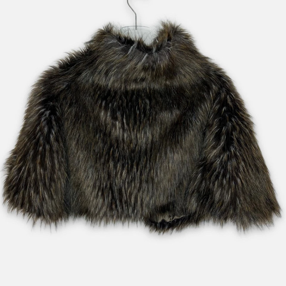 Bebe Faux Fur Brown Cape Capelet Wrap Size Small/Medium - Image 3 of 4