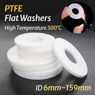 #ad #ad PTFE Flat Washers Sealing Gasket ID 6mm 159mm High Temperature 300℃ $112.38