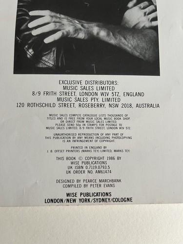 BRYAN ADAMS THE BEST OF - PIANO, VOCAL, GUITAR - GOOD CONDITION 1986 - Picture 3 of 5