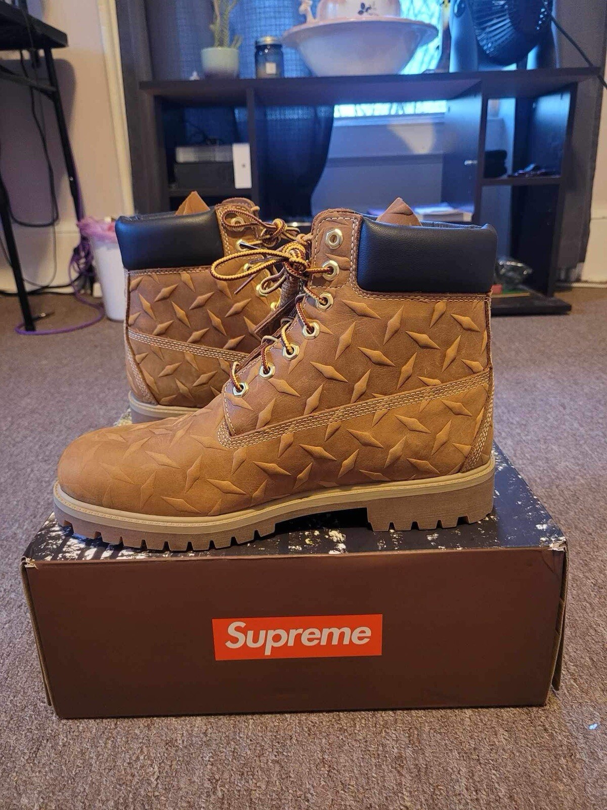 Supreme x Diamond Plate Timberland Boots 10.5 image 5