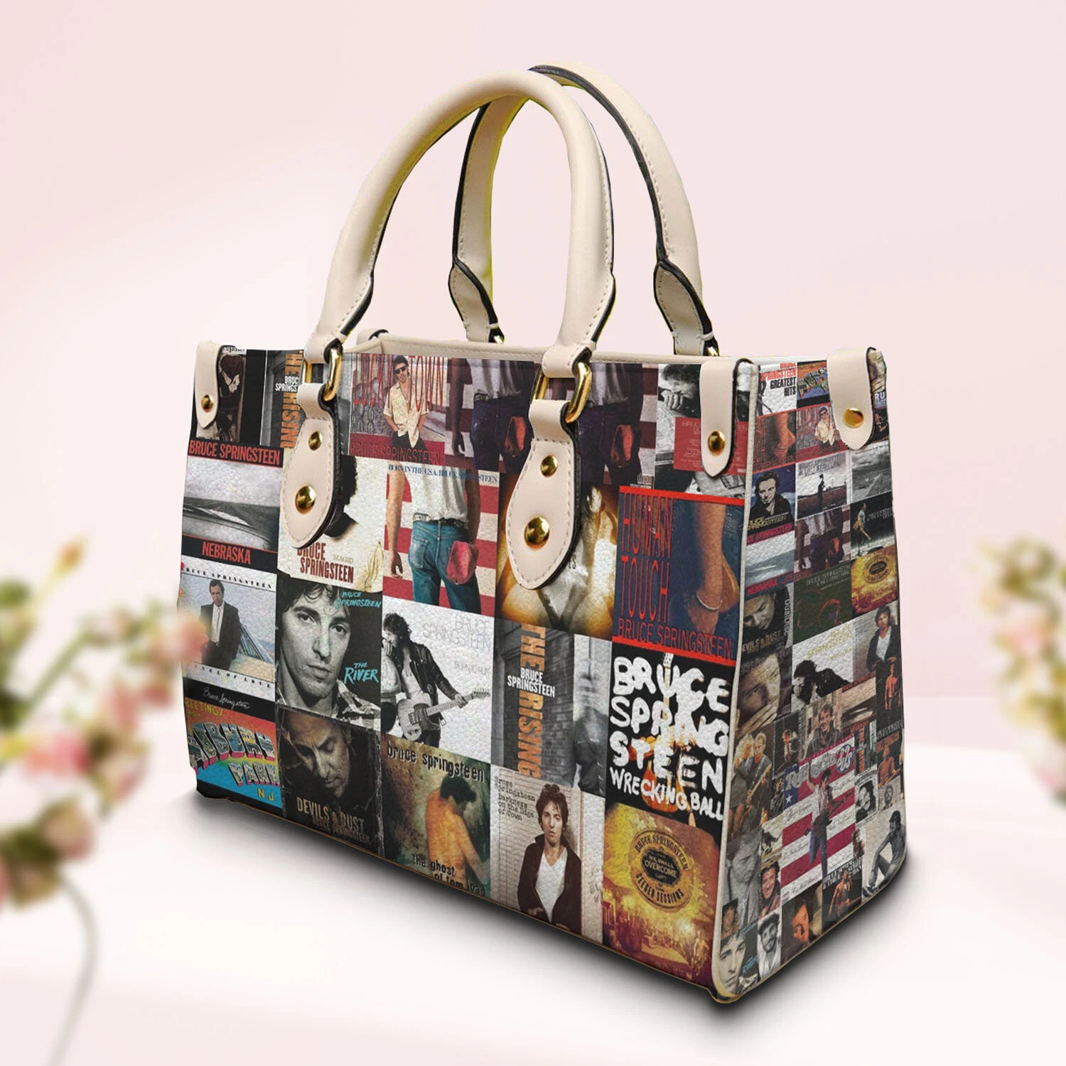 Bruce Springsteen Women Leather Hand Bag Fan-made Leather Bag Mom Gift