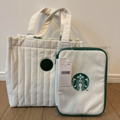 Starbucks Coffee Tote Bag Multi Case Set White Green Lucky Bag