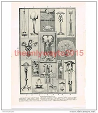 Artistic Electric Light Fittings , Book Illustration (Print), c1907