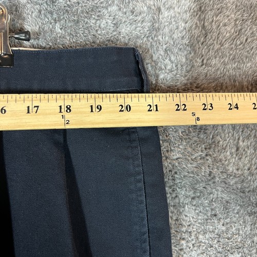 Polo Ralph Lauren Pants Mens 42x30 Blue Chino Pleated Front Cuffed Preppy Work - Picture 2 of 9