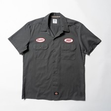 DICKIES Short Sleeve Work Shirt Button Up size L