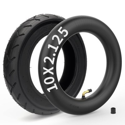 10x2.125 Tire and Inner Tube with 0° Valve Stem Compatible with Self Balancin...