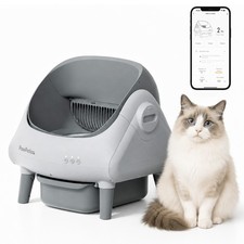 PawPetica Self Cleaning Cat Litter Box,APP Panel Control,Odor Removal,10.5L Bin