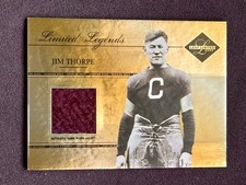 2005 Leaf Limited Legends Jim Thorpe LL-11 Game Worn Relic Memorabilia 40/50