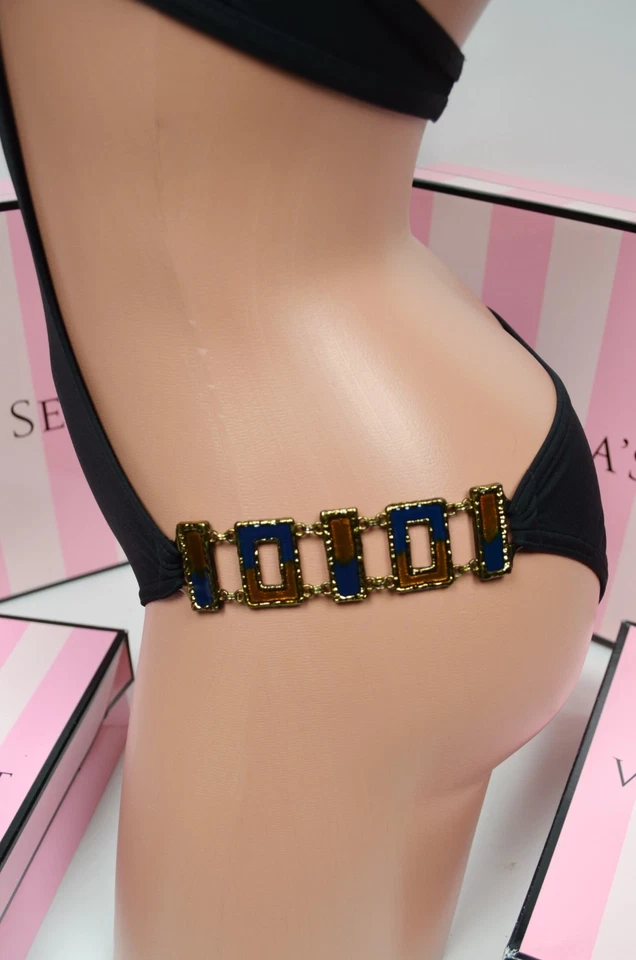 NUEVO CON ETIQUETAS Victoria's Secret Monokini Push Up de una pieza NEGRO con herrajes M Foto 3 de 4