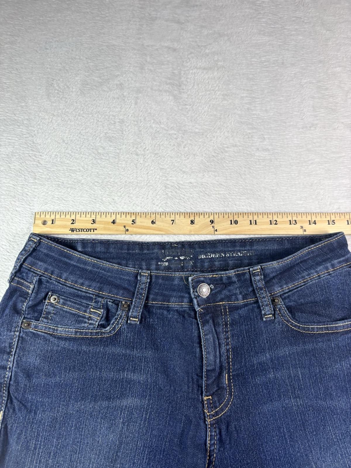 Signature By Levi's Strauss & Co. Women's Modern Straight Jeans Size 14 Short image 6