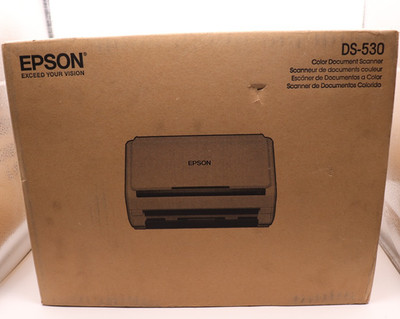 Epson DS-530 Color Document Scanner New Sealed Box USB Adapter Included