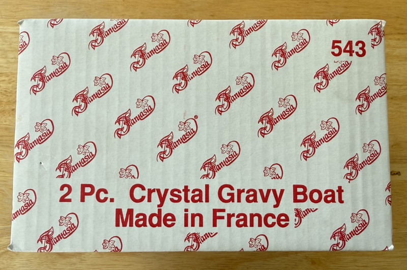 Vintage Princess House Crystal Gravy Boat 543 Made in France New unopened
