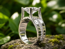 2Ct Cushion Lab Created Diamond Solitaire Engagement Ring 14K White Gold Plated