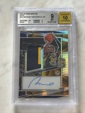 2022-23 Spectra Bennedict Mathurin #201 Gold Prizm Patch Auto RC /10 BGS 9/10