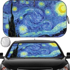 Car Windshield Sun Shade, Foldable Front Window Sunshade Blocks UV Rays, Keep Ca