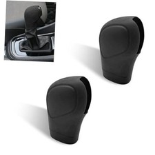 Car Shift Knob Cover, Silicone Gear Lever Cover, Anti-Slip 2 PCS Black