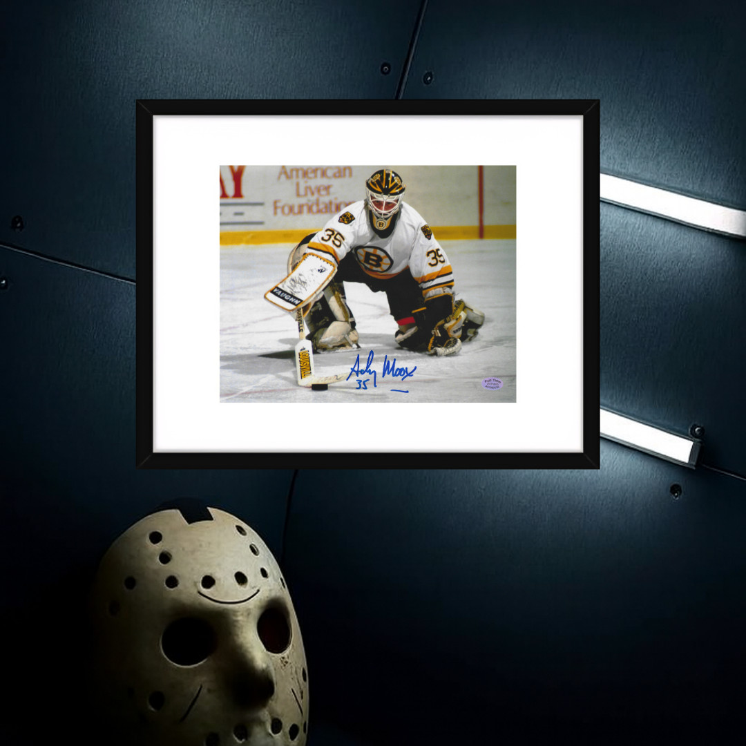Andy Moog Boston Bruins Autographed 8x10 Photo With COA W/Frame