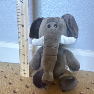 JSQ Toys Elephant Plush Stuffed Animal, Small 6-14 in, Gray/White, Tusks 2010