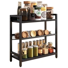 3-Tier Spice Rack Industrial Counter Shelf Desktop Storage Organizer Standing...