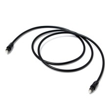 1 Pack Optical Fiber Digital Audio Cable Durable Plastic Metal Black