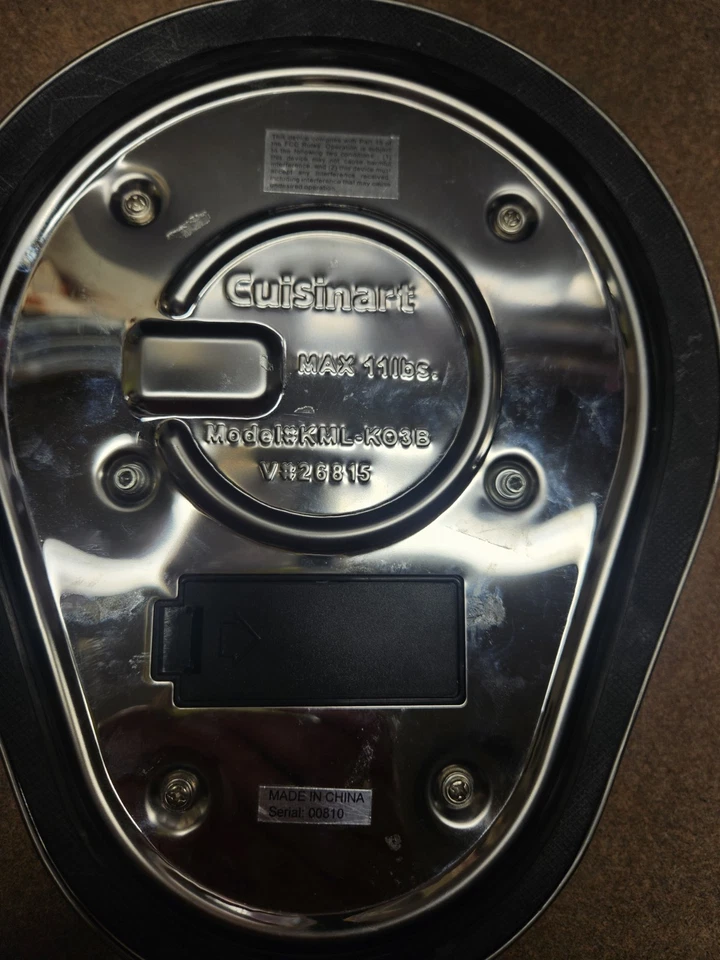 Báscula digital de alimentos de cocina de acero inoxidable Cuisinart 6 tazas tazón 11# límite Foto 4 de 4