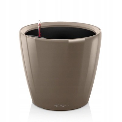 Classico Ls 43 Taupe Hochglanz Pflanzgefäß mit Bewässerungssystem
