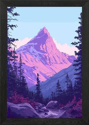 Lofi Pink Retro Framed Wall Art Poster Canvas Print Picture