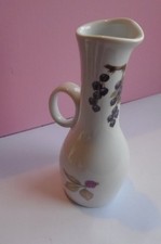 VINTAGE ROYAL WORCESTER EVESHAM VINAGAR BOTTLE FINE PORCELAIN 6 INCH TALL