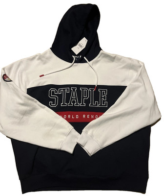 Staple Red White Blue World Renown Hoodie Pullover Oversized Men Medium NWT