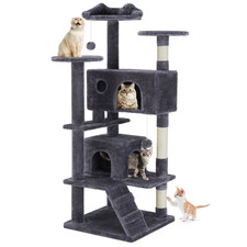 54" Cat Tree Tower for Indoor Cats, Multi-Level Pet Furniture with Sisal Scratch