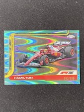Lewis Hamilton 2025 Topps Chrome Formula 1 F1 Cars Aqua RayWave Base /199 #76