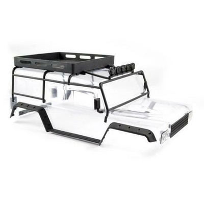 FTX Kanyon Clear Body mit Überrollkäfig, Strahlern & Tablett