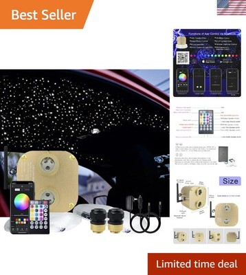 Stunning 20W Fiber Optic Star Ceiling Light with Sound Activation & 830 Strands