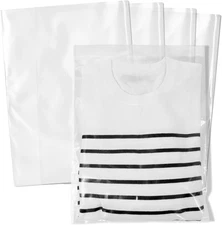 9"x12" Poly Bags Flat Clear 1 Mil Open Top Plastic Transparent Bag Layflat 4000