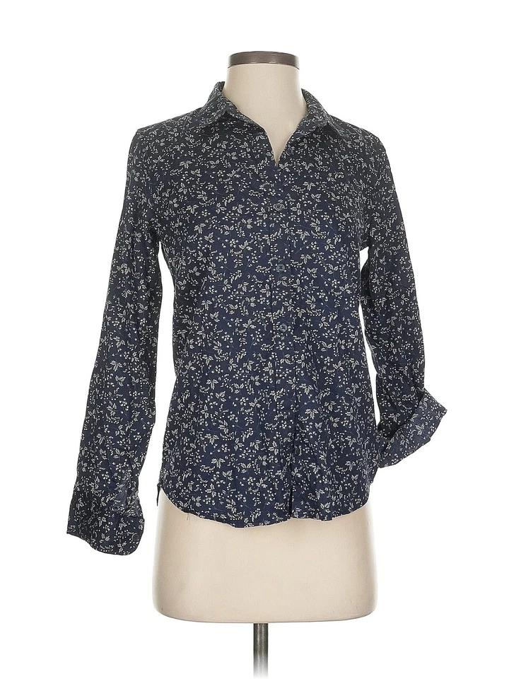 Blusa azul manga larga Gap XS para mujer