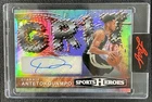 GIANNIS ANTETOKOUNMPO 2026 LEAF SPORTS HEROS GRIT PRISMATIC SILVER AUTO 1/9