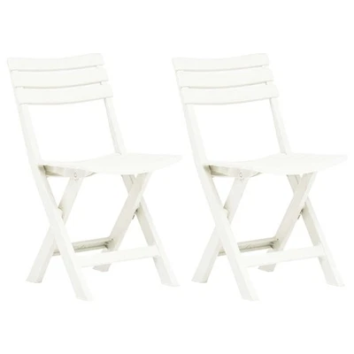 Chaises pliantes, lot de 2, en plastique anthracite vidaXL - Photo 1/4