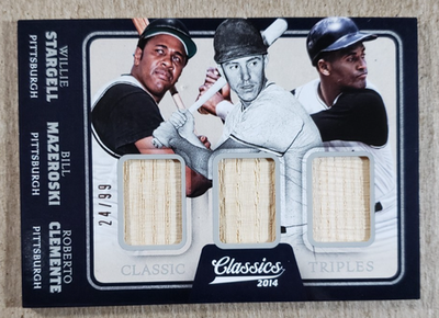 2014 Panini Classics Roberto Clemente Stargell Mazeroski Game Used